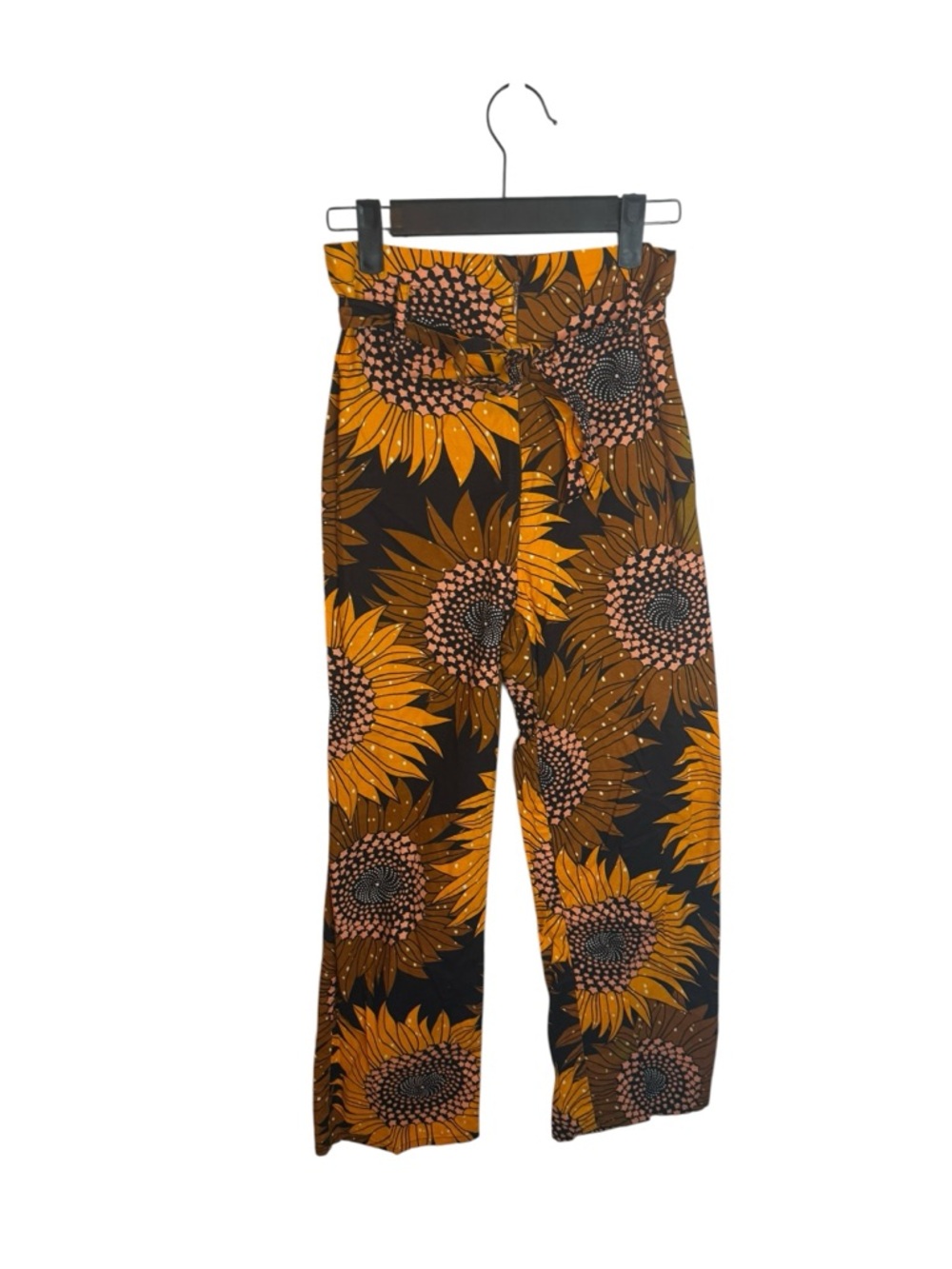 Royal Native High Waisted Belted Sunflower Boho Pants